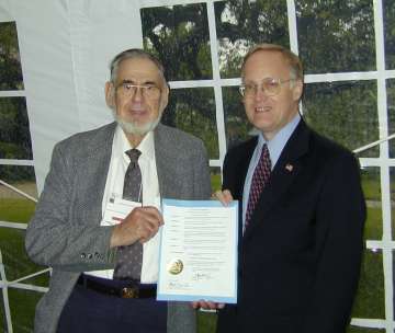Governor Douglas presents proclamation. Photo by Steve Miyamoto, 6-5-03